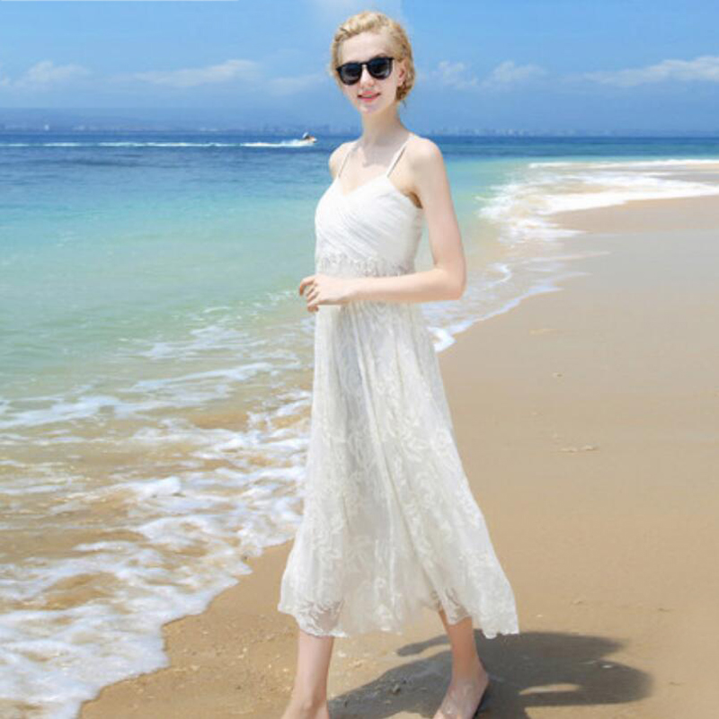 Women 100 Silk dress Beach dress 100% Natural Silk solid rose white dress Holiday summer dresses